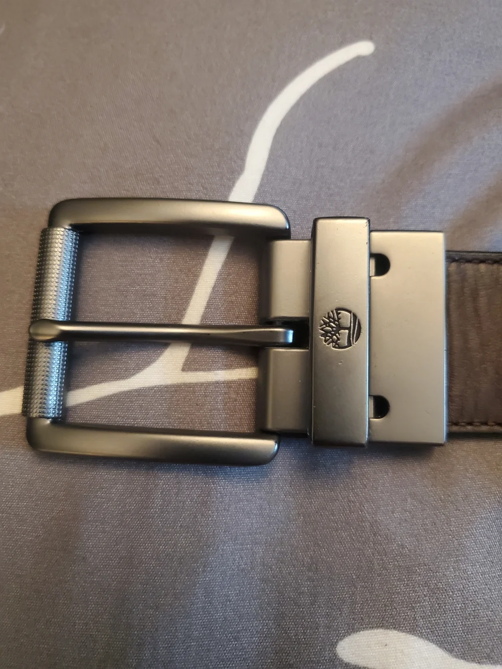 Timberland Black And Brown Leather Reversible Belt with Silver Buckle, 34 Inch